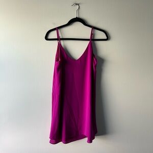 Veronicam fuchsia pink sleeveless slip style dress
